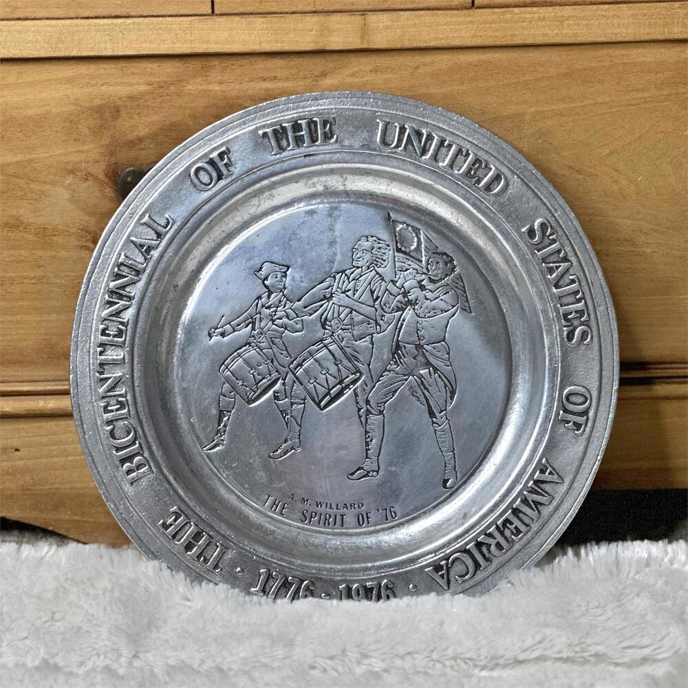 Vintage York Metal Crafters Bicentennial Plate The Spirit of '76 A.M. Willard